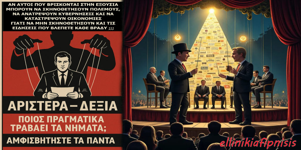 Η ψευδαίσθηση της επιλογής: Πώς η εξουσία κρύβεται πίσω από το θέατρο Αριστεράς – Δεξιάς…