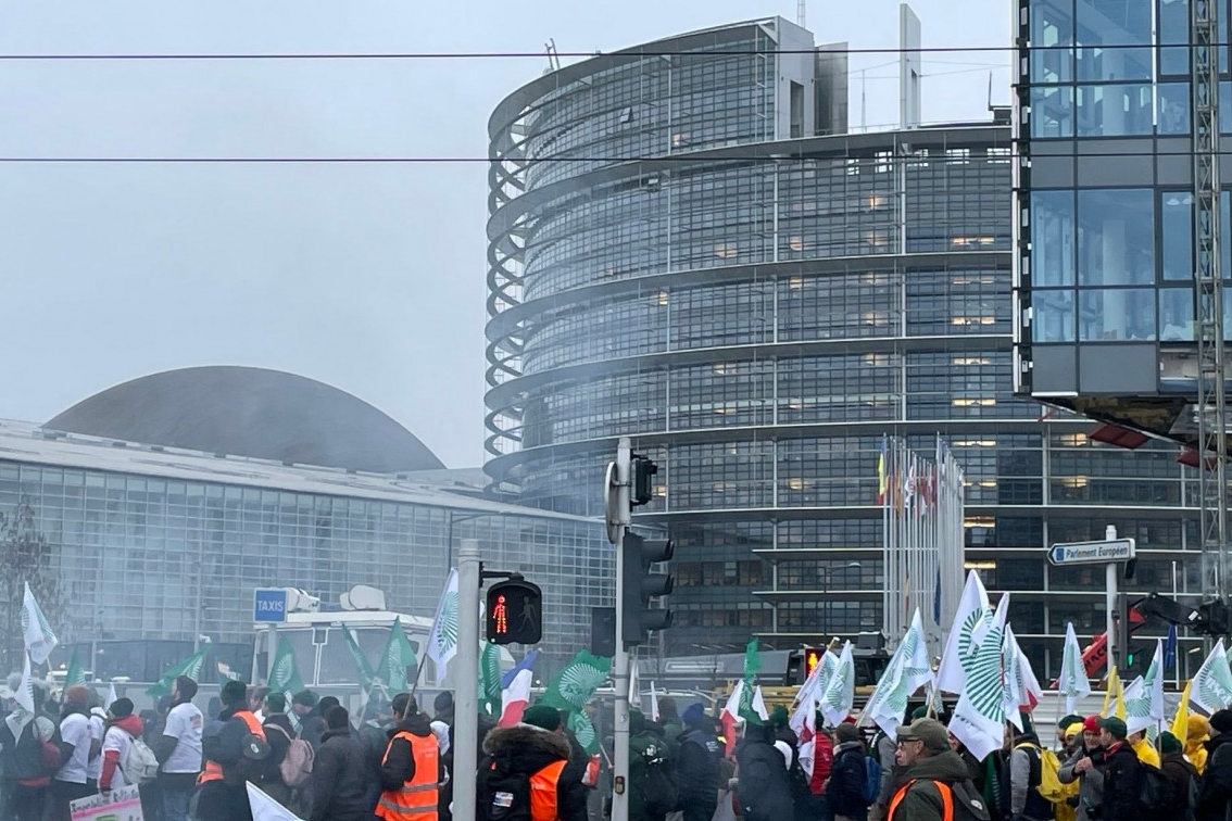 Γαλλία: Επεισόδια μεταξύ αγροτών και αστυνομίας έξω από το Ευρωπαϊκό Κοινοβούλιο