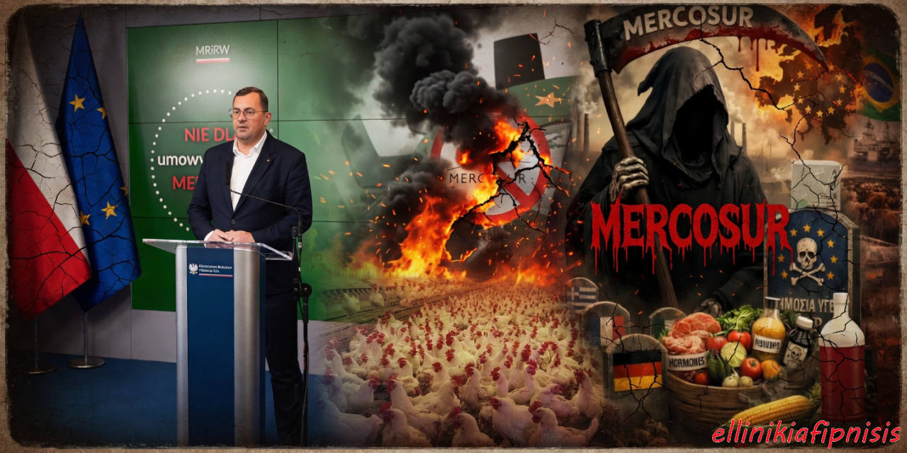 Η Πολωνία προσφεύγει κατά της Συμφωνίας Mercosur στο Ευρωπαϊκό Δικαστήριο για να προστατεύσει τους πολίτες της – Στον αντίποδα η κυβέρνηση της Ελλάδας επιμένει να εκθέτει σε κίνδυνο τους Έλληνες πολίτες, εισάγοντας τόνους μολυσμένων κοτόπουλων με σαλμονέλα από Βραζιλία…