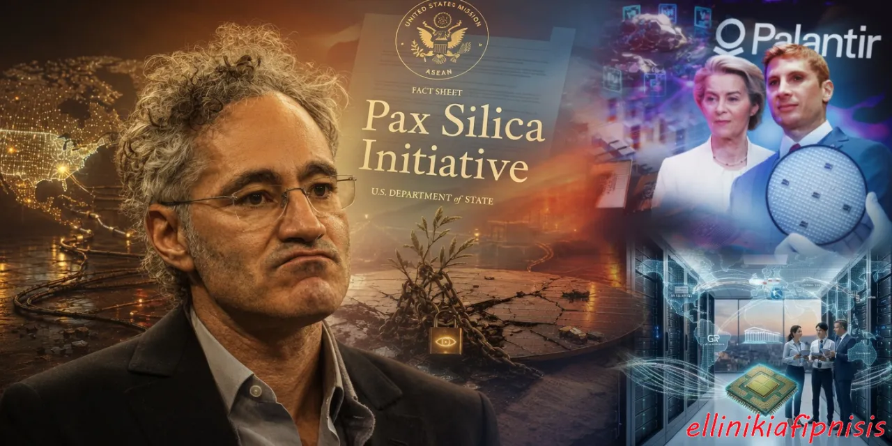 Η Pax Silica, την οποία υπέγραψε πριν λίγες ημέρες και η Ελλάδα, αποκαλύπτει ένα βάναυσο σχέδιο παγκόσμιας κυριαρχίας. Οι ΗΠΑ δεν μοιράζονται ευημερία αλλά αλυσίδες…