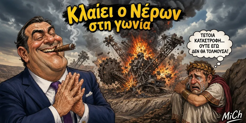 Η χώρα που ανατινάζει τους εκσκαφείς της, σαν στρατός κατοχής που καταστρέφει τις υποδομές πριν φύγει…